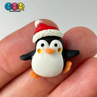 Christmas Penguin Santa Reindeer Gift Box Truck Holiday Flatback Cabochons Decoden Charm 10 Pcs