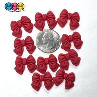 Christmas Red Bow Ribbon Small Flatback Charms Cabochons Decoden 10 pcs Charm