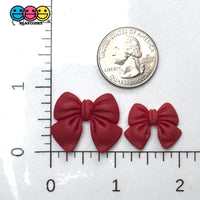 Christmas Red Bow Ribbon Small Flatback Charms Cabochons Decoden 10 pcs Charm