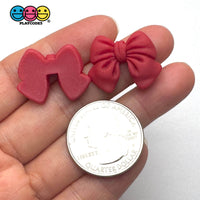 Christmas Red Bow Ribbon Small Flatback Charms Cabochons Decoden 10 pcs Charm
