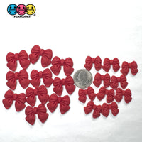 Christmas Red Bow Ribbon Small Flatback Charms Cabochons Decoden 10 pcs Charm