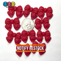 Christmas Red Bow Ribbon Small Flatback Charms Cabochons Decoden 10 pcs Charm