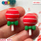 Christmas Red Lollipop With Green Bow Flatback Charm Charms Cabochons 10 Pcs