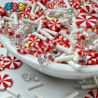 Christmas Rhinestone Candy Cane Holiday Fake Clay Sprinkles Decoden Fimo Jimmies Playcode3 Llc