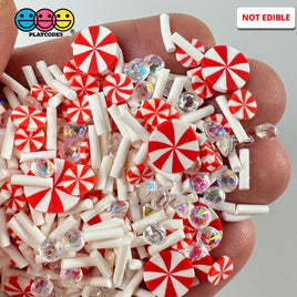 Christmas Rhinestone Candy Cane Holiday Fake Clay Sprinkles Decoden Fimo Jimmies Playcode3 Llc