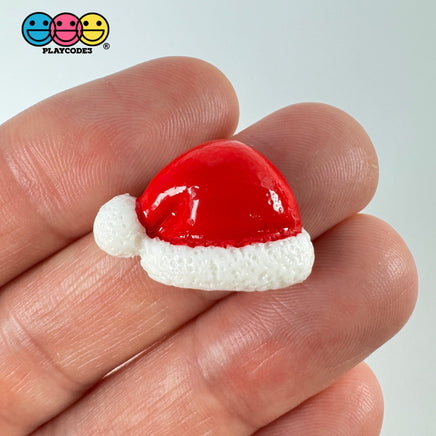 Christmas Santa Clause Boots Hat Coat Holiday Flatback Cabochons Decoden Charm 10 Pcs Hat(10Pcs)