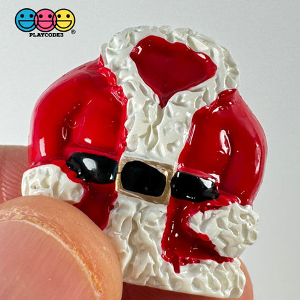 Christmas Santa Clause Boots Hat Coat Holiday Flatback Cabochons Decoden Charm 10 Pcs