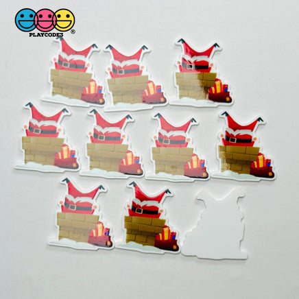 Christmas Santa Clause Gift Chimney Holiday Planner Decoden Planars Cabochons Party Favor 10 pcs Planar