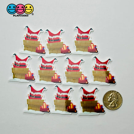 Christmas Santa Clause Gift Chimney Holiday Planner Decoden Planars Cabochons Party Favor 10 pcs Planar