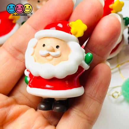 Christmas Santa Clause Holiday Yellow Star 3D Figure Cabochons Decoden Charm 5 Pcs Playcode3 Llc