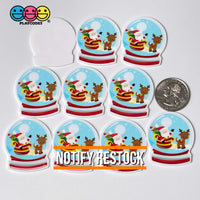 Christmas Theme North Pole Snow Globe Polar Bear Gingerbread House Planar 10Pcs Snow Globe