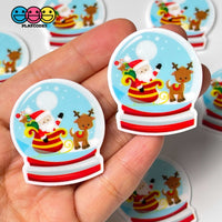Christmas Theme North Pole Snow Globe Polar Bear Gingerbread House Planar 10Pcs