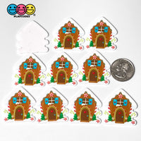 Christmas Theme North Pole Snow Globe Polar Bear Gingerbread House Planar 10Pcs Gingerbread House