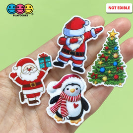 Christmas Theme Santa Penguin Tree Planar Resin Flatback Cabochon Charms