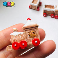 3D Christmas Train Cart Gingerbread man Christmas Holiday Cabochons Decoden Charm 4pcs PLAYCODE3 LLC Charm