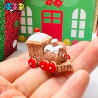 3D Christmas Train Cart Gingerbread man Christmas Holiday Cabochons Decoden Charm 4pcs PLAYCODE3 LLC Charm