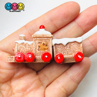 3D Christmas Train Cart Gingerbread man Christmas Holiday Cabochons Decoden Charm 4pcs PLAYCODE3 LLC Charm