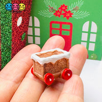 3D Christmas Train Cart Gingerbread man Christmas Holiday Cabochons Decoden Charm 4pcs PLAYCODE3 LLC Charm