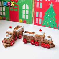 3D Christmas Train Cart Gingerbread man Christmas Holiday Cabochons Decoden Charm 4pcs PLAYCODE3 LLC Charm