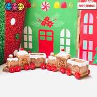 3D Christmas Train Cart Gingerbread man Christmas Holiday Cabochons Decoden Charm 4pcs PLAYCODE3 LLC Charm