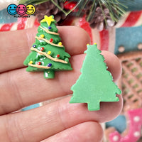 Christmas Tree 3D With Hole And Flatback Miniature Charms Decoden 10Pcs Charm