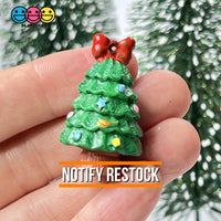 Christmas Tree 3D With Hole And Flatback Miniature Charms Decoden 10Pcs Charm