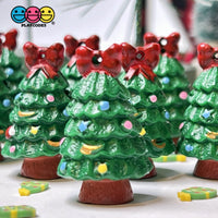 Christmas Tree 3D With Hole And Flatback Miniature Charms Decoden 10Pcs Charm
