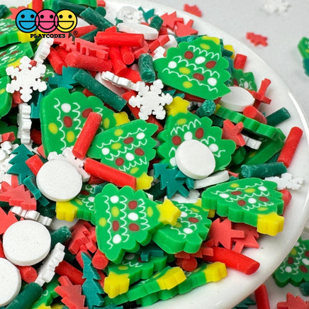 Christmas Tree Classic Holiday Celebration Fake Clay Sprinkles Decoden Fimo Jimmies Playcode3 Llc