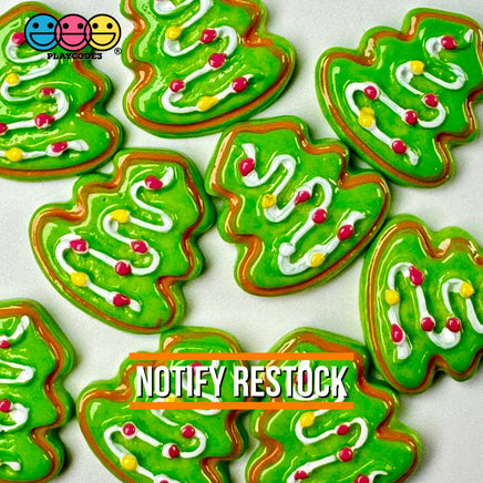 Christmas Tree Cookie Flatback Cabochons Decoden Charm 10 Pcs Playcode3 Llc