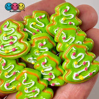Christmas Tree Cookie Flatback Cabochons Decoden Charm 10 Pcs Playcode3 Llc