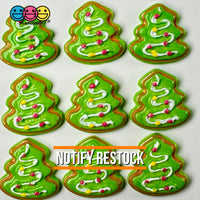 Christmas Tree Cookie Flatback Cabochons Decoden Charm 10 Pcs Playcode3 Llc