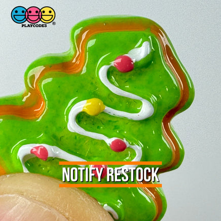 Christmas Tree Cookie Flatback Cabochons Decoden Charm 10 Pcs Playcode3 Llc