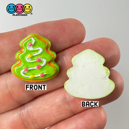 Christmas Tree Cookie Flatback Cabochons Decoden Charm 10 Pcs Playcode3 Llc