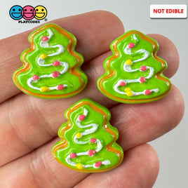 Christmas Tree Cookie Flatback Cabochons Decoden Charm 10 Pcs Playcode3 Llc