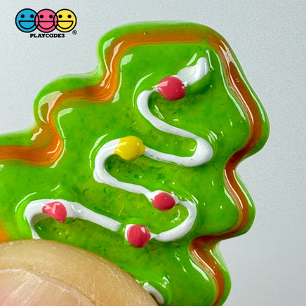Christmas Tree Cookie Flatback Cabochons Decoden Charm 10 Pcs Playcode3 Llc