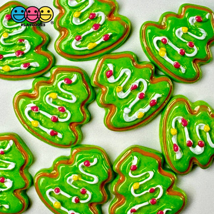 Christmas Tree Cookie Flatback Cabochons Decoden Charm 10 Pcs Playcode3 Llc