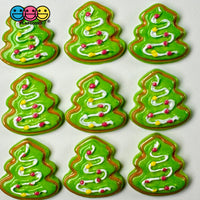 Christmas Tree Cookie Flatback Cabochons Decoden Charm 10 Pcs Playcode3 Llc
