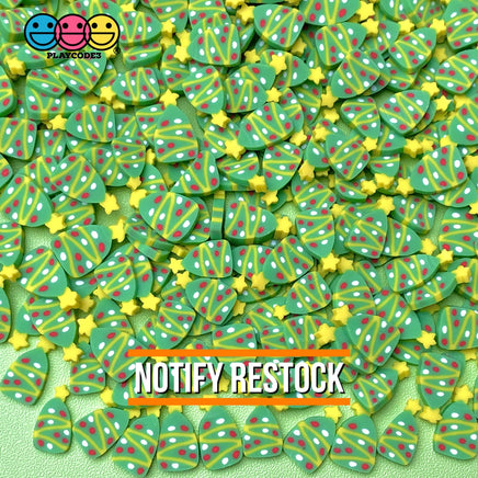 Decorated Christmas Tree Fake Sprinkles Yellow Stars On Top Decoden 20 Grams / 5Mm Sprinkle