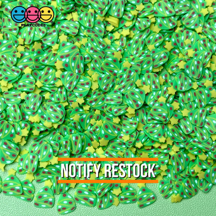 Decorated Christmas Tree Fake Sprinkles Yellow Stars On Top Decoden 20 Grams / 10Mm Sprinkle