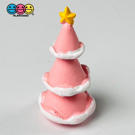 Christmas Tree Green Pink Miniature Charm Resin Cabochons 10 Pcs Playcode3 Llc Pink (4 Pieces)