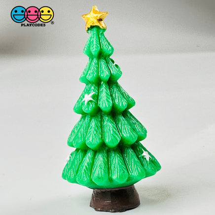 Christmas Tree With Stars Figurines Plastic Resin 5 Pcs Playcode3 Llc Figurine