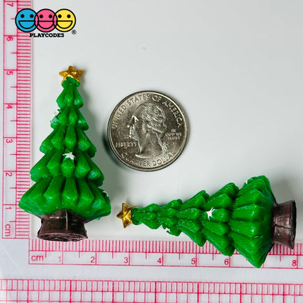Christmas Tree With Stars Figurines Plastic Resin 5 Pcs Playcode3 Llc Figurine