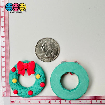 Christmas Wreaths With Dots Flatback Cabochons Decoden Charm 10 Pcs Playcode3 Llc