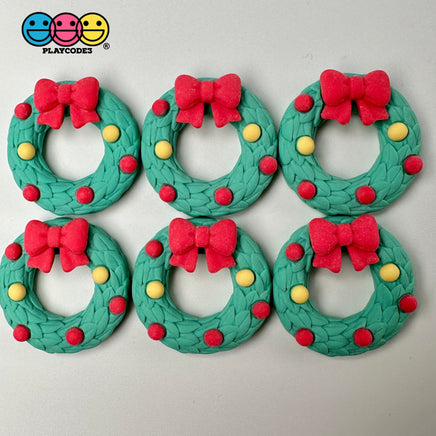 Christmas Wreaths With Dots Flatback Cabochons Decoden Charm 10 Pcs Playcode3 Llc