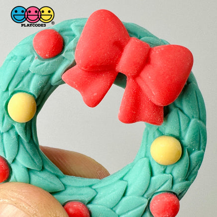Christmas Wreaths With Dots Flatback Cabochons Decoden Charm 10 Pcs Playcode3 Llc