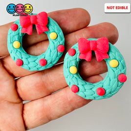 Christmas Wreaths With Dots Flatback Cabochons Decoden Charm 10 Pcs Playcode3 Llc