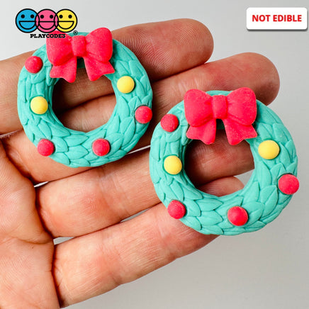 Christmas Wreaths With Dots Flatback Cabochons Decoden Charm 10 Pcs Playcode3 Llc