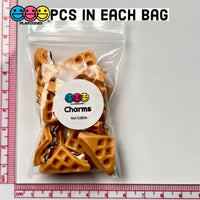 Waffle Taco Folded Ice Cream Faux Food Choco Mini Charm Fake Dessert Cabochons 10 Pcs