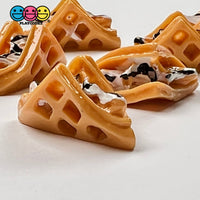 Waffle Taco Folded Ice Cream Faux Food Choco Mini Charm Fake Dessert Cabochons 10 Pcs