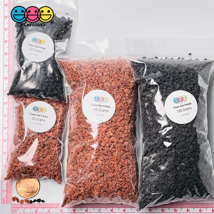 Clay Crumbs Fake Sprinkles Chocolate Cookie Crumbles Bakes 3Mm Food